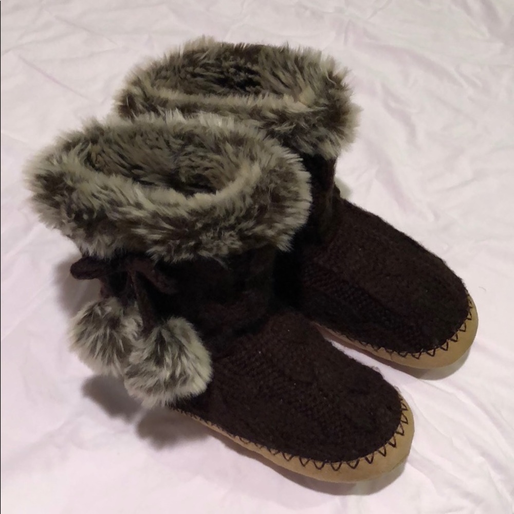 Ralph Lauren kids slipper fur boots